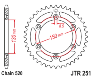 CORONA JT YZ 125/250/450 WR 250/450 TWINSTAR STEEL/ALUMINUM 48D