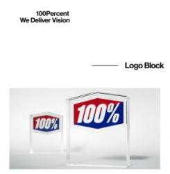 ACRILICO LOGO Acrylic Logo Block Red/Blue 100% EXHIBIDOR