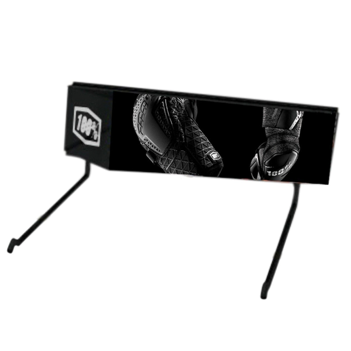 EXHIBIDOR FRONTAL 2 GANCHOS para panel ranurado Metal Face 100%