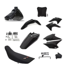 KIT COMPLETO ADAPTACION TORNADO XR 250/XR 200/MOTOCICLETAS DE LA MISMA CATEGORIA NEGRO AMX