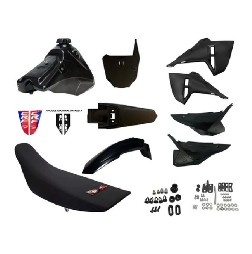 KIT COMPLETO ADAPTACION  CRF230F/TORNADO XR 250/FALCON/DT 180/200/XTZ 125/XT 225/LANDER NEGRO AMX