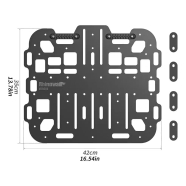 PLACA SOPORTE LATERAL ALUMINIO NEGRO RHINOWALK
