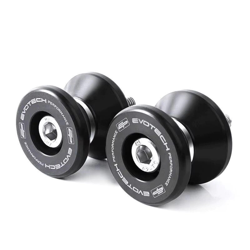 PAR DE SPOOLS EVOTECH 6MM PARA CABALLETE DE MOTO UNIVERSALES