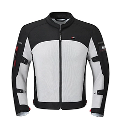 CHAQUETA CON PROTECCION CE PRIMAVERA/VERANO BLACK/GREY SCOYCO