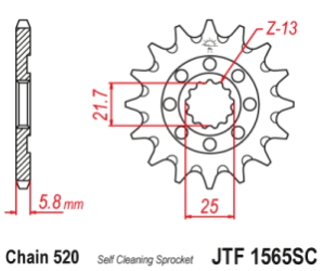 PI�ON JT KX 450 KLX 450 06/23 14D AUTOLIMPIANTE
