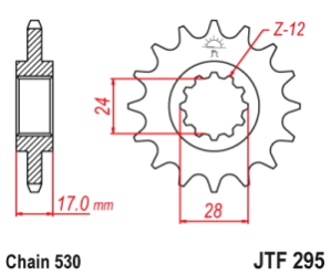 PI�ON JT CBR 500 87/88 600 87/96 15D