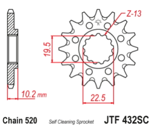 PI�ON Autolimpiante JT DR 250/350 - RM 250 14D