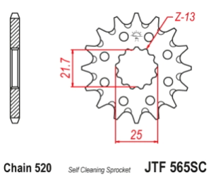 PI�ON JT WRF YZF 07/23 450 13D AUTO LIMPIANTE