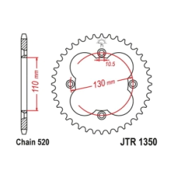 CORONA JT TRX 450 99/14 TRX 300 93/09 TRX 250 88/08 38D