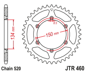 CORONA JT KX 250 83/23 KX 450 06/23 KLX 450 08/21 50D