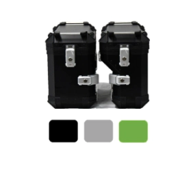 BAULERAS LATERALES 36L S-SHAPE DER COOCASE ALUMINIO 1,5mm + DIVISOR Y ELASTICOS
